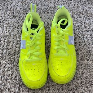 Neon green Air Forces